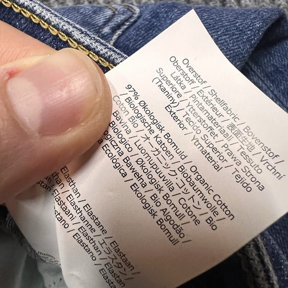 Won Hundred Lounge Blue 4 Jeans Light Wash Straight Leg Made in Italy 27x32 New - Picture 10 of 12